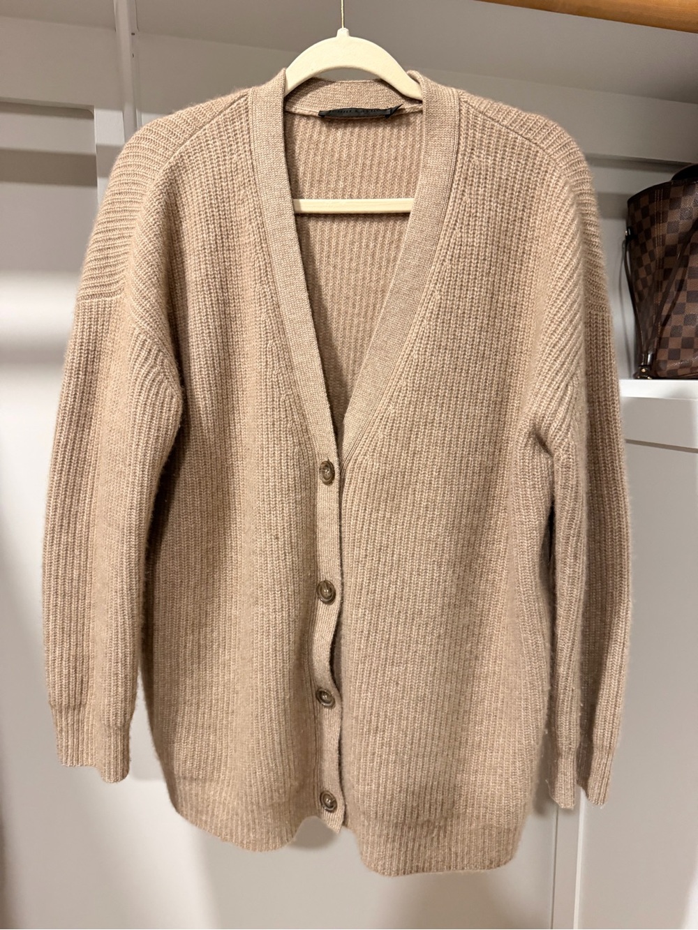 Jenni Kayne Cashmere Cocoon Cardigan in Undyed Stone